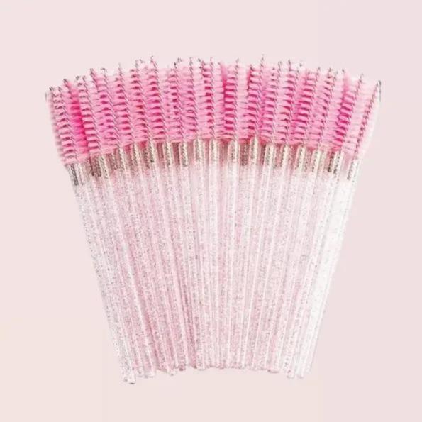 Disposable Eyelash & Eyebrow Brush Tools, 50pcs Glitter Crystal Design Eyelashes Brushes Comb, Daily Makeup Tools, Eyelashes Makeup Tools, Birthday Box for Girl, ThanksGiving Gift, Birthday Gift for her, Best Christmas gift for women 2
