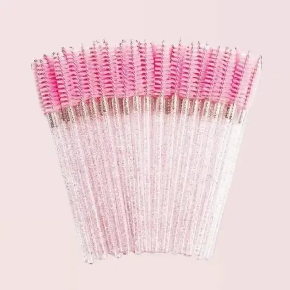 Disposable Eyelash & Eyebrow Brush Tools, 50pcs Glitter Crystal Design Eyelashes Brushes Comb, Daily Makeup Tools, Eyelashes Makeup Tools, Birthday Box for Girl, ThanksGiving Gift, Birthday Gift for her, Best Christmas gift for women 2