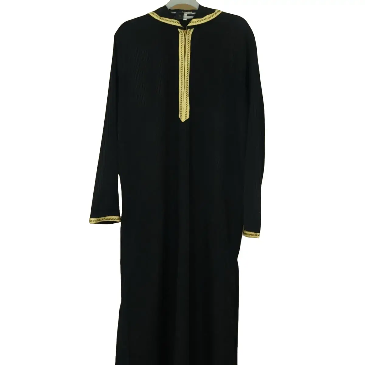 Midnight Majesty' - Elevate Your Style with Our Black Hooded Djellab