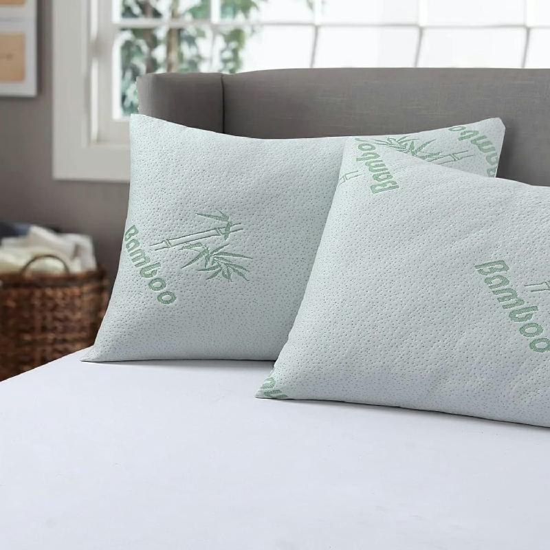 YORKSHIRE HOMEWARE Luxury Jumbo & Bamboo Cover Bounce Back Pillows, Bamboo Cover Hollow fibre Filled Pillows with Bamboo Removable cover for Back Neck & Shoulder Support Sleeping Pillows 3