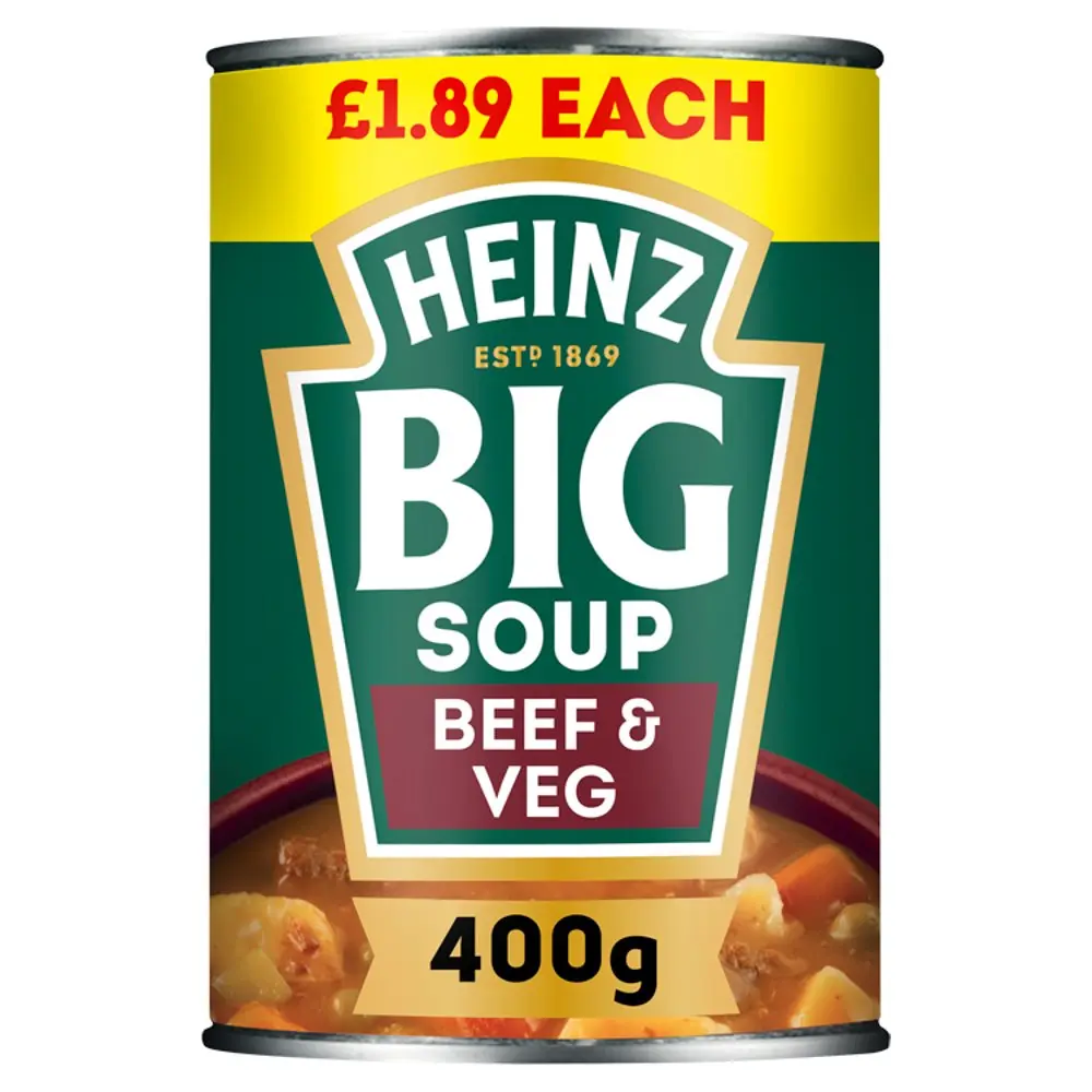 Heinz Big Soup Chunky Beef & Vegetable 400g (Pack of 12)