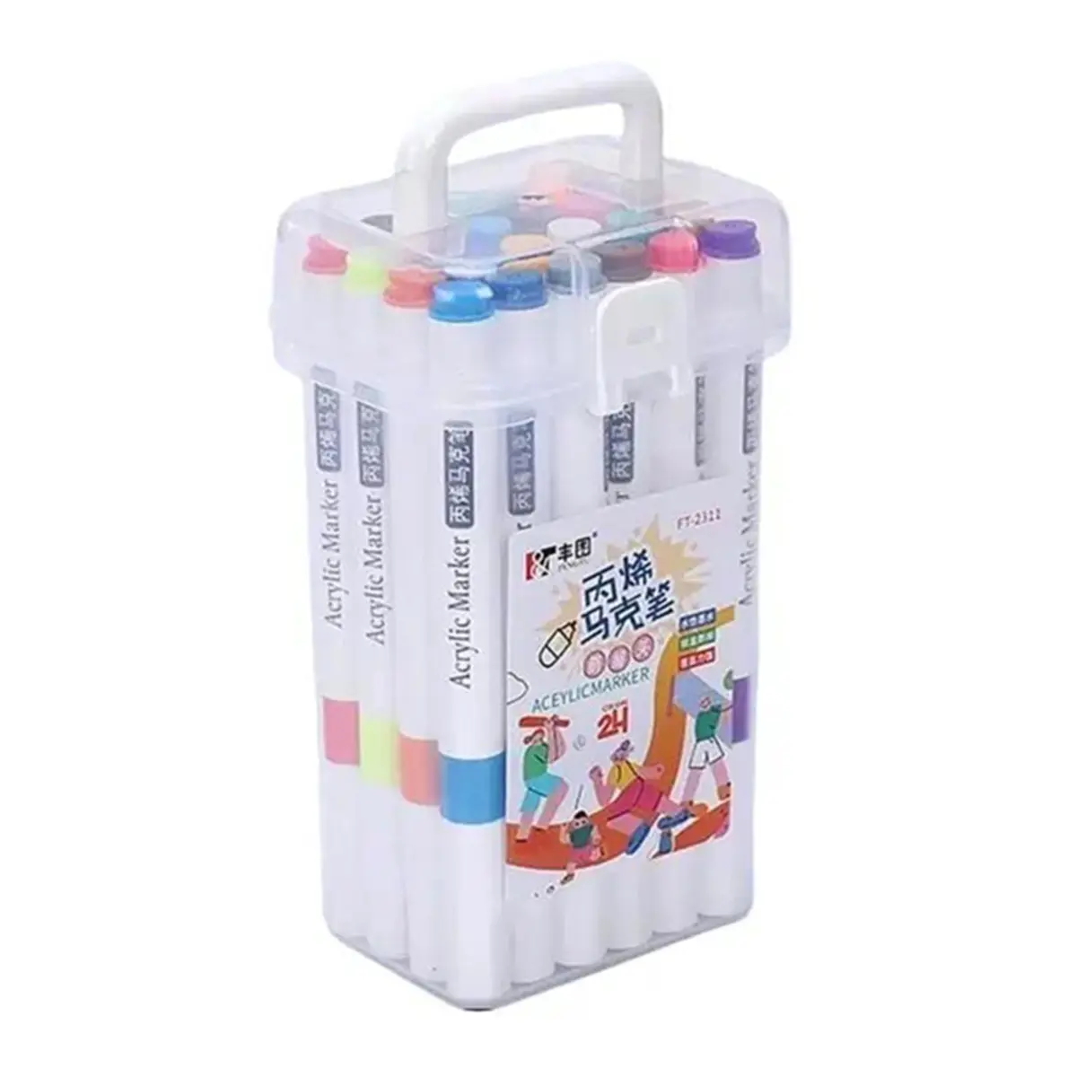 24 Color Water Based Ink Acrylic Paint Brush Pens, for Painting, Crafting and More, Perfect for Gifting