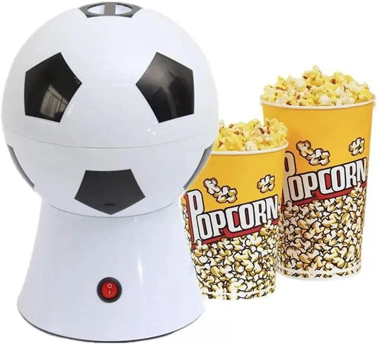 Popcorn Shape FootBall Machine, Hot Air Healthy Popcorn Operating 1200W