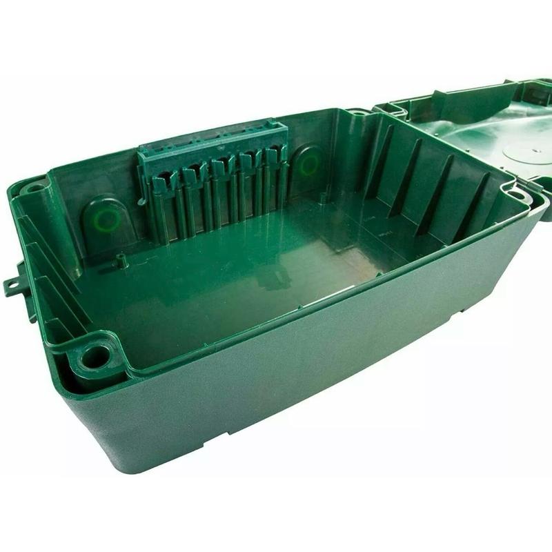 Masterplug Weatherproof Electric Box for Outdoors, 351 x 220 x 126.5 mm, green extension lead 6