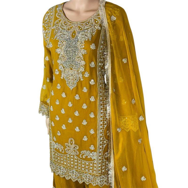 Product Introduction of Mother and Daughter Sharara Outfit for Any Occasions - Perfect for Family Gatherings and Special Occasions Comfort Comfortable Chiffon Fabric Lightweight Breathable 12