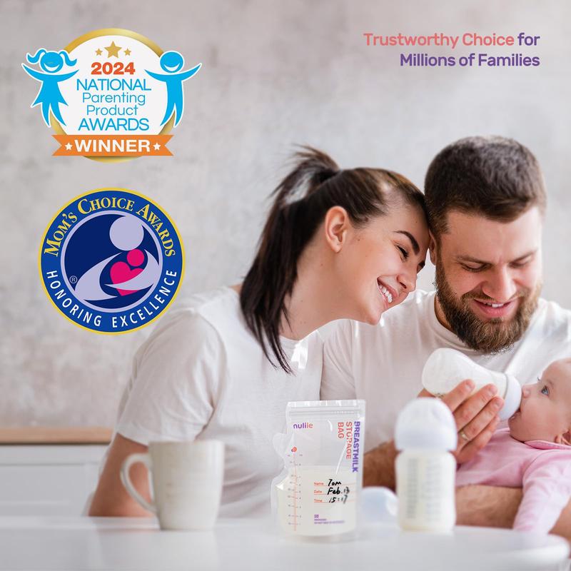 Nuliie 120 Pcs Breast Milk Storage Bags, 250ml BPA Free Milk Storage Bags with Pour Spout for Breastfeeding, SelfStanding or Flat Presterilised Bag, Space Saving for Fridge or Freezer Use 5