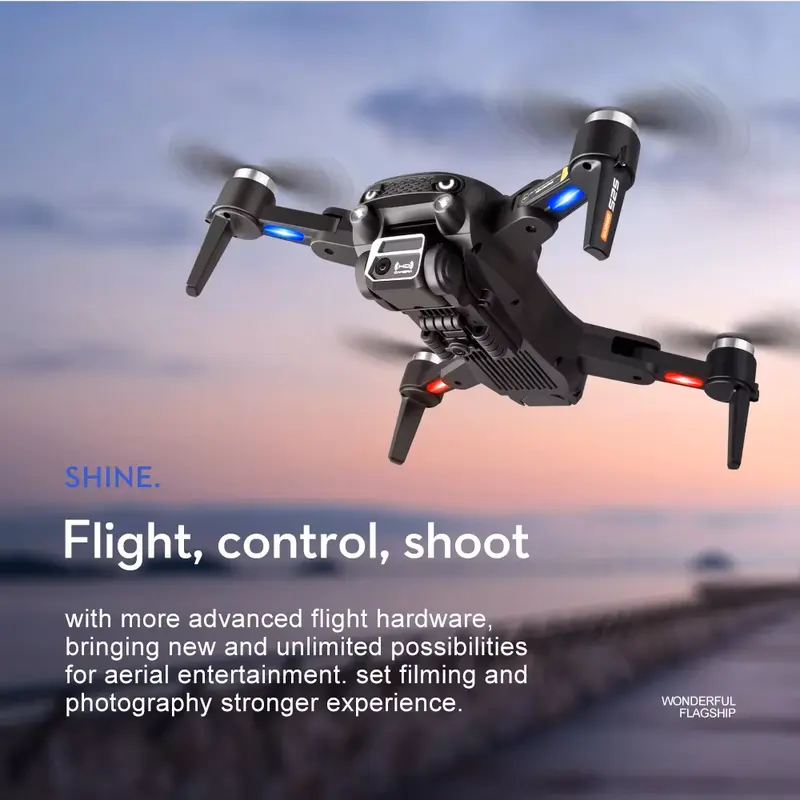 S2S mini drone with laser 4-way obstacle avoidance wide angle dual camera optical flow hovering brushless motor modern design metal plastic aluminium Accessories Blades Cable Charging Remote Control Chargeable beginner 4