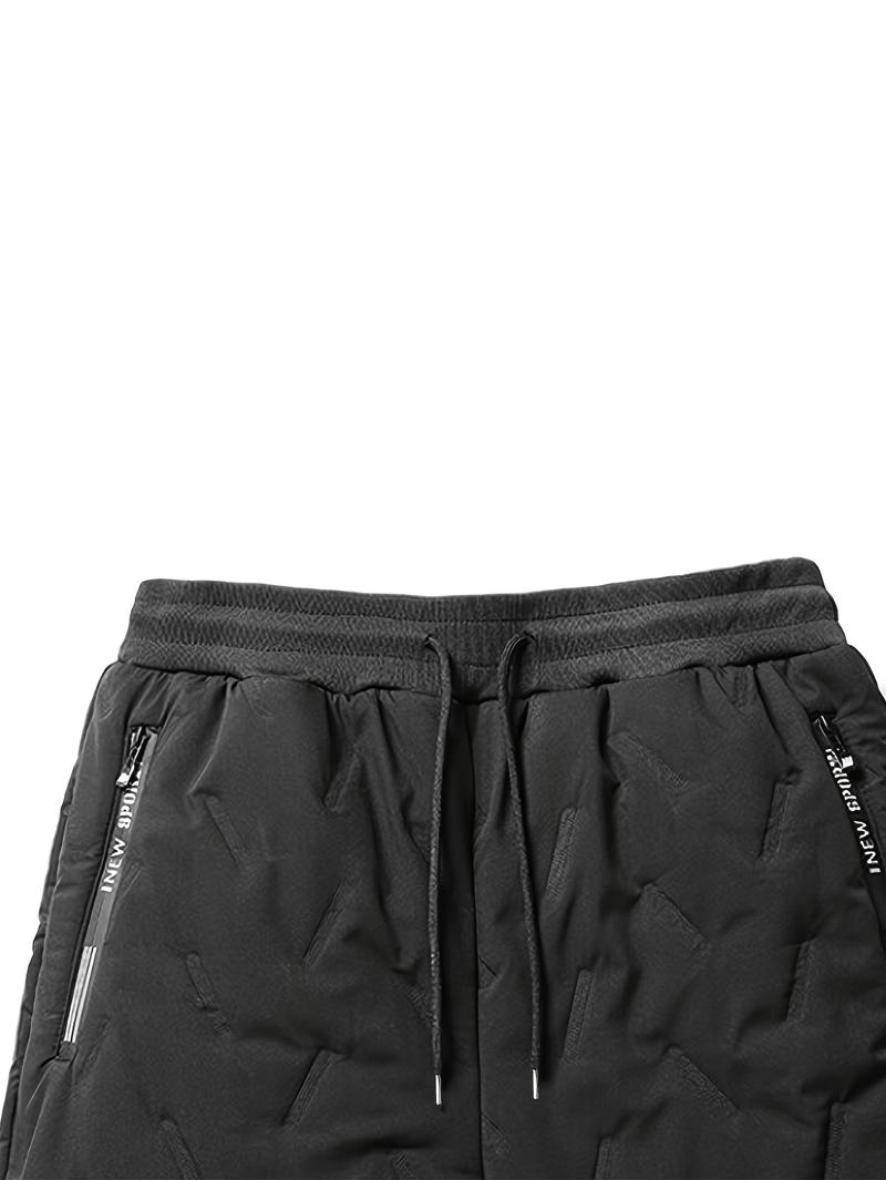 Product Introduction of Men Fleece Lined Winter Warm Casual Straight Leg Pants, Fleece Joggers With Drawstring Waist 20