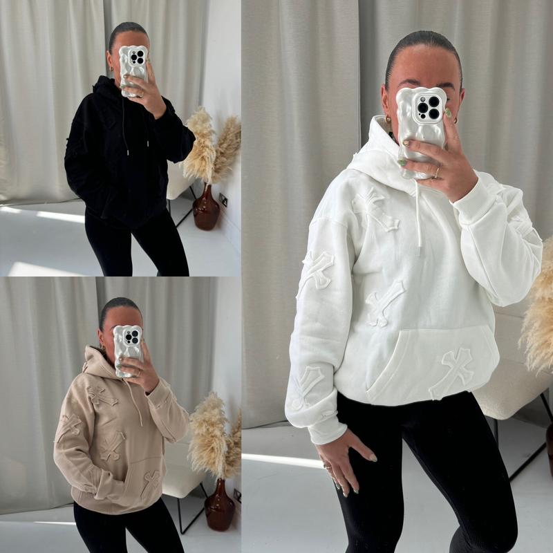 HOODIE CROSS Hoodie Fleece Lined Super Soft Comfy Jumper Top - H-1087 5