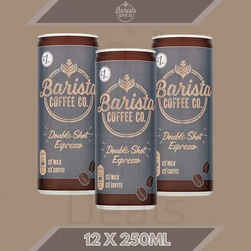 Barista Coffe Co. Double Shot Espresso 12 Or 24 X 250ML Bulk Pack Coffee Beverage 5