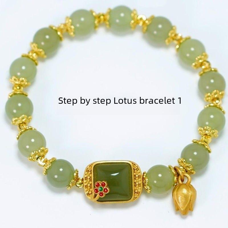 Product Introduction of Exquisite Jade Bracelet for Women: Cube Sugar & Lotus Seedpod Inspired, Special-Interest Design bangles  bracelets 0