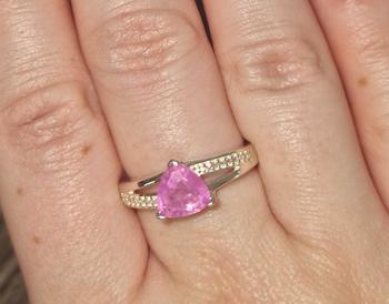 Product Review of Annabella Ilakaka Hot Pink Sapphire & Clear Zircon Sterling Silver Ring from T**s b** J**e 0