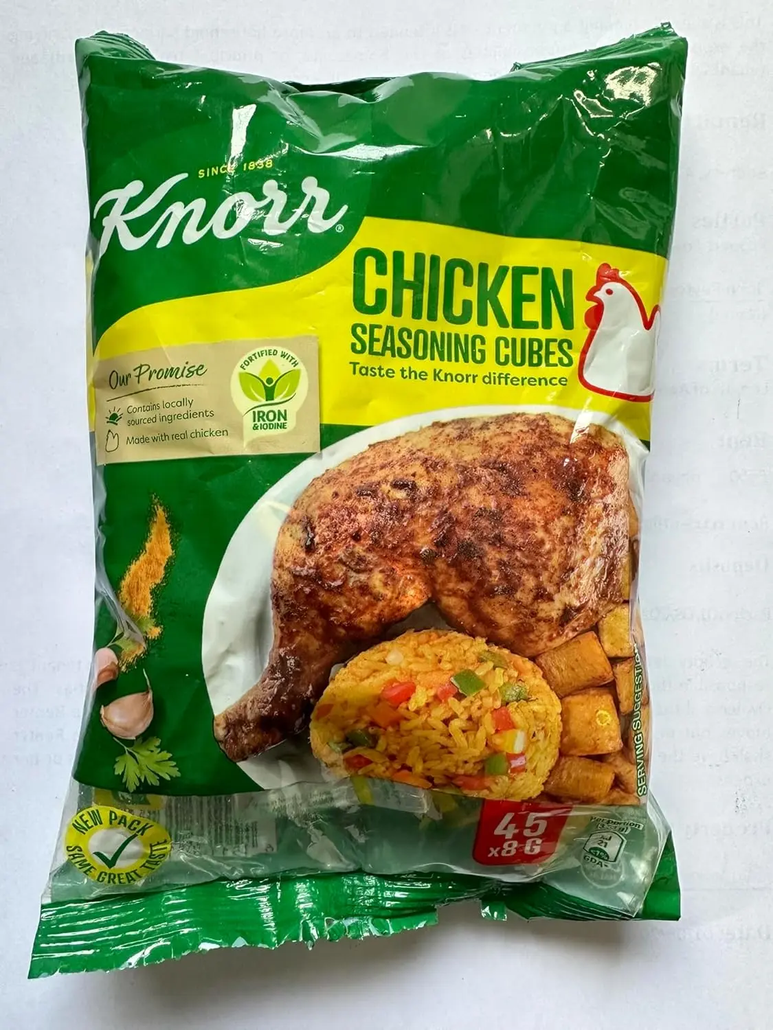 Knorr Nigerian Chicken Stock Cubes (50 Cubes) 400g Food Meat