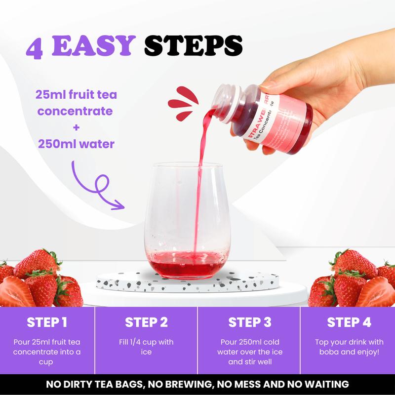 Popping Boba for Bubble Tea | Cherry (serves 5) Ready to Eat, Vegan Friendly, Add to Sparkling Drinks or Desserts 1