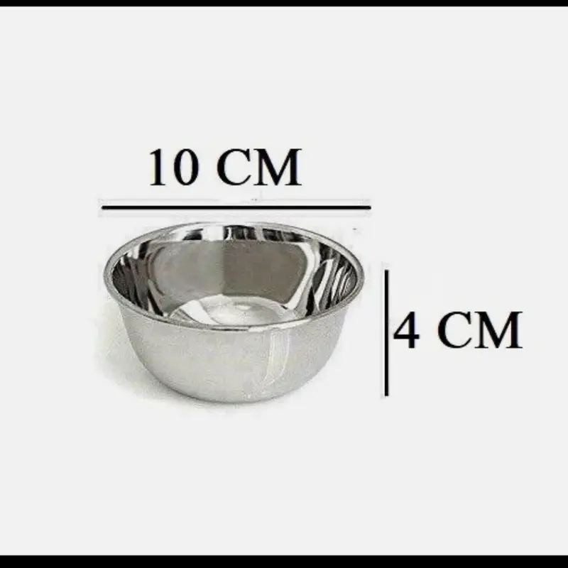 4 PCs 10cm Stainless Steel Bowl Katori Set for Serving Snacks and Curry Pudding - Tableware 3