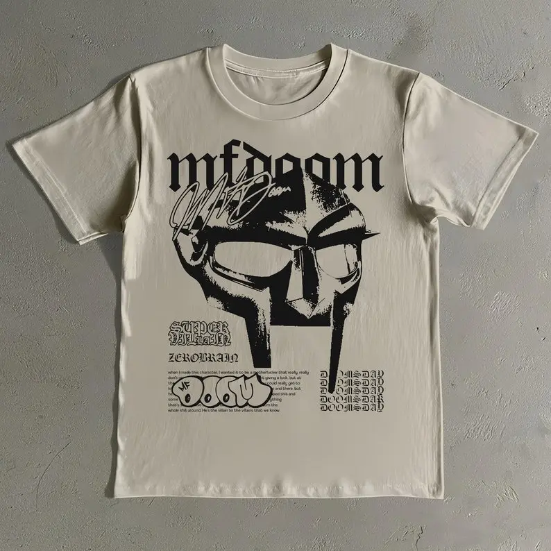 MF Doom T-Shirt - MF Doom Merch - Madvillain Metal Face Shirt - Doomsday - Rapper Tee - Music Gift