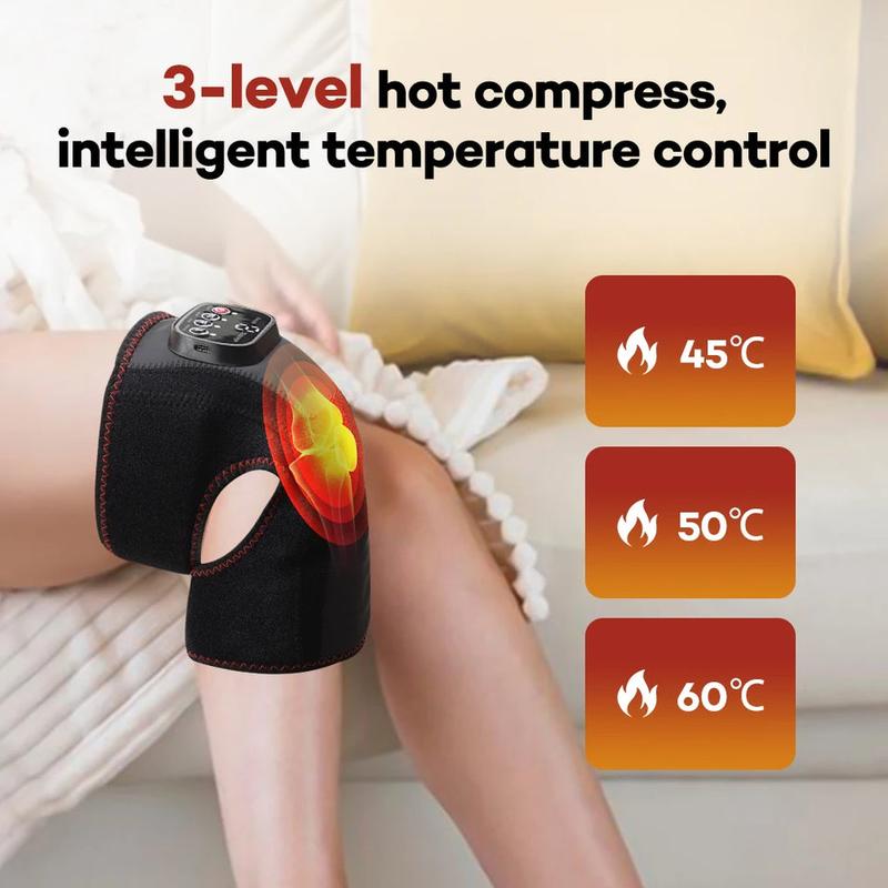 3in 1 Shoulder Knee Heated Vibration Knee Massager Pad for Joint Pain Relief Health Care Airbags Shoulder Arthritis Support Belt 3
