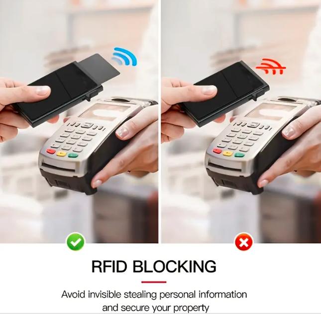 Men RFID Blocking Wallet Auto Pop up Credit Card Holder Aluminium Money Clip 1