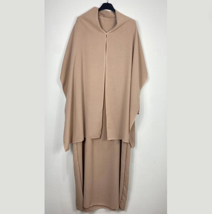 Crepe Prayer Abaya with Attached Hijab, Praying Abaya, Muslim Women, Pray Jilbab, Hijab, Prayer Long Dress, Dubai, Maxi 2