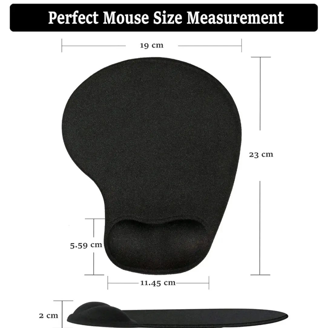 Mouse Mat, Ergonomic Comfort Mouse Pad Mat with Gel Foam Rest Wrist Support, Anti-Slip Pu Base For PC Laptop - Durable And Washable For Easy Cleaning Mousepad