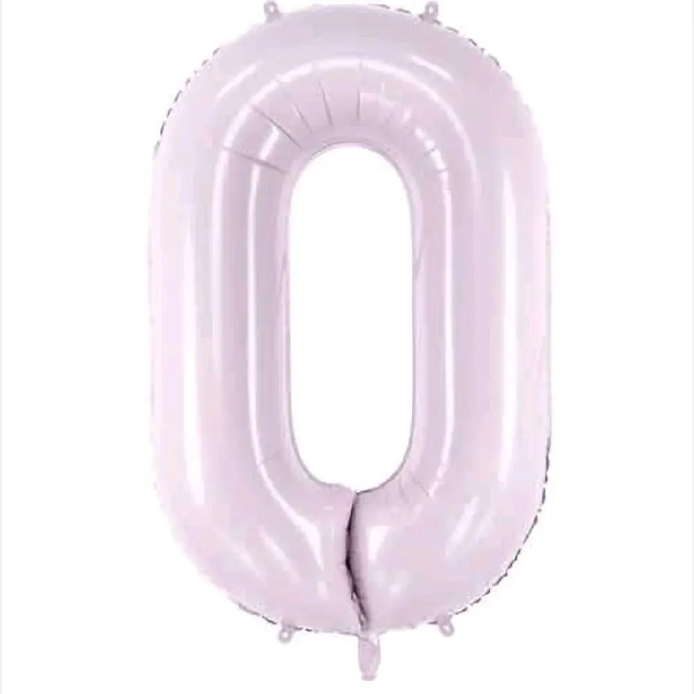 0 - 9 28" lilac foil number balloons to be inflated with air or helium Party Deco