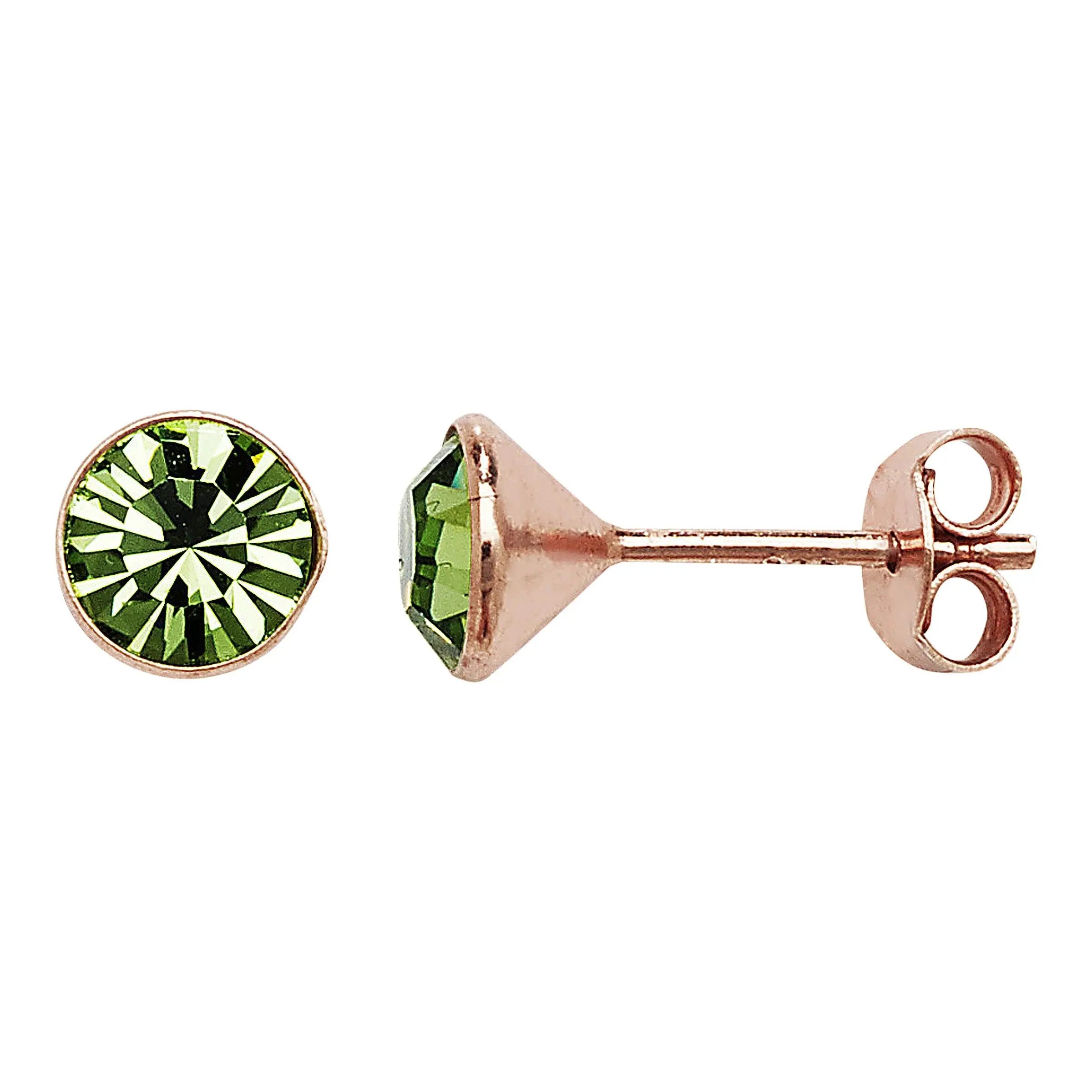Emerald Cubic Zirconia Stud Earrings