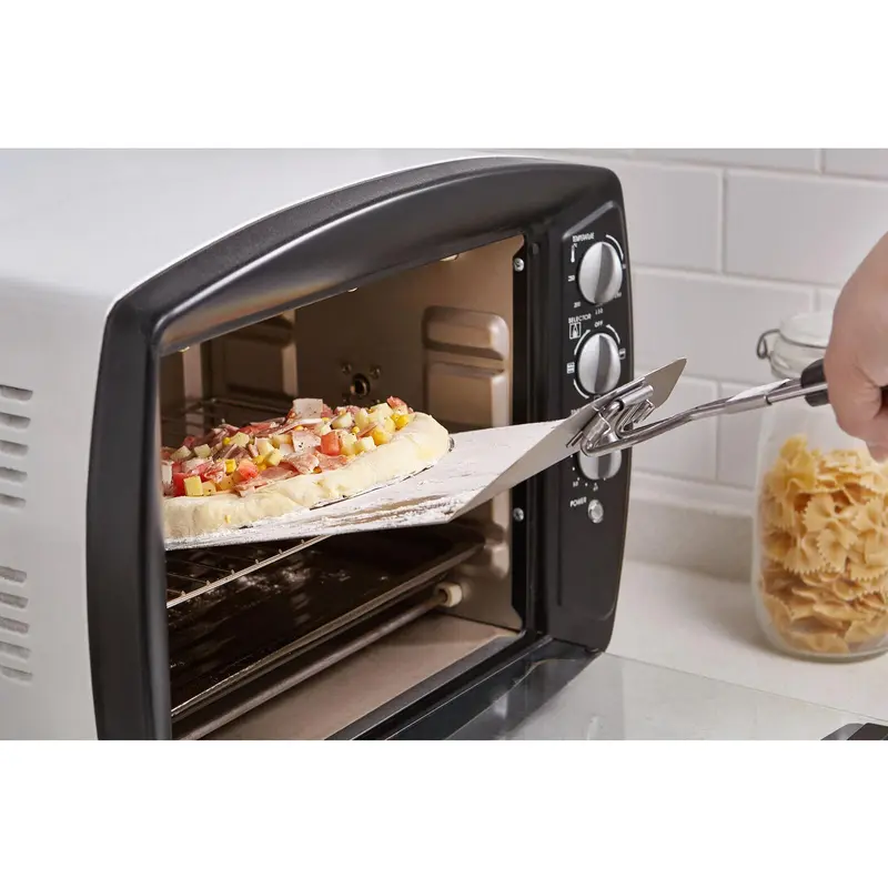 Folding Pizza Peel Spatula Long Handle Turning Super Smooth Paddle Non-Stick 4
