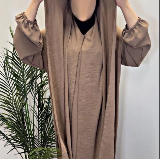 Crepe Prayer Abaya with Attached Hijab, Praying Abaya, Muslim Women, Pray Jilbab, Hijab, Prayer Long Dress, Dubai, Maxi 4