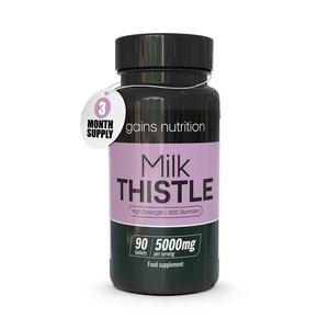 Milk Thistle Tablets 5000mg | High Strength | 90-180 Tablets | 80% Silymarin | Antioxidant Supplement