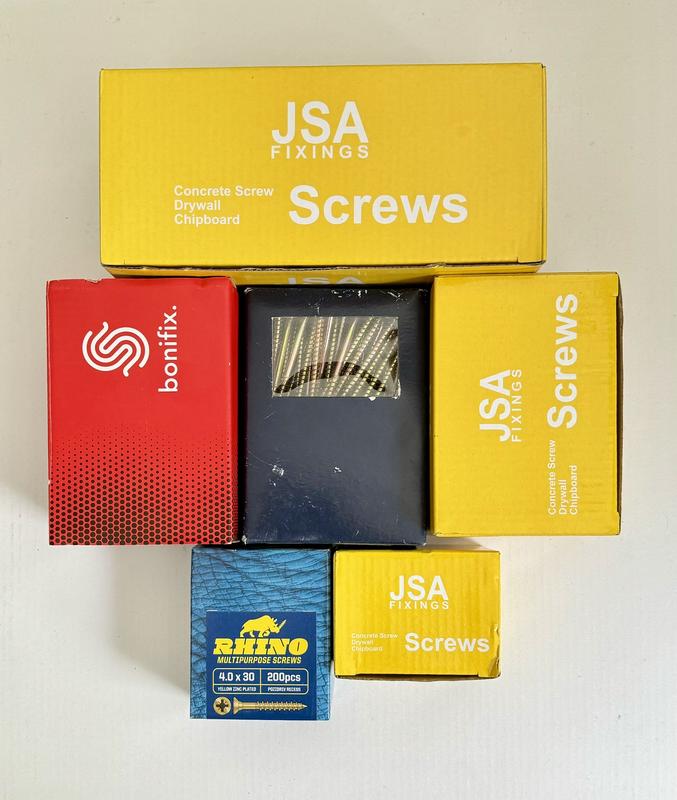 Chipboard/Gold Screw Boxes - Various Sizes 1