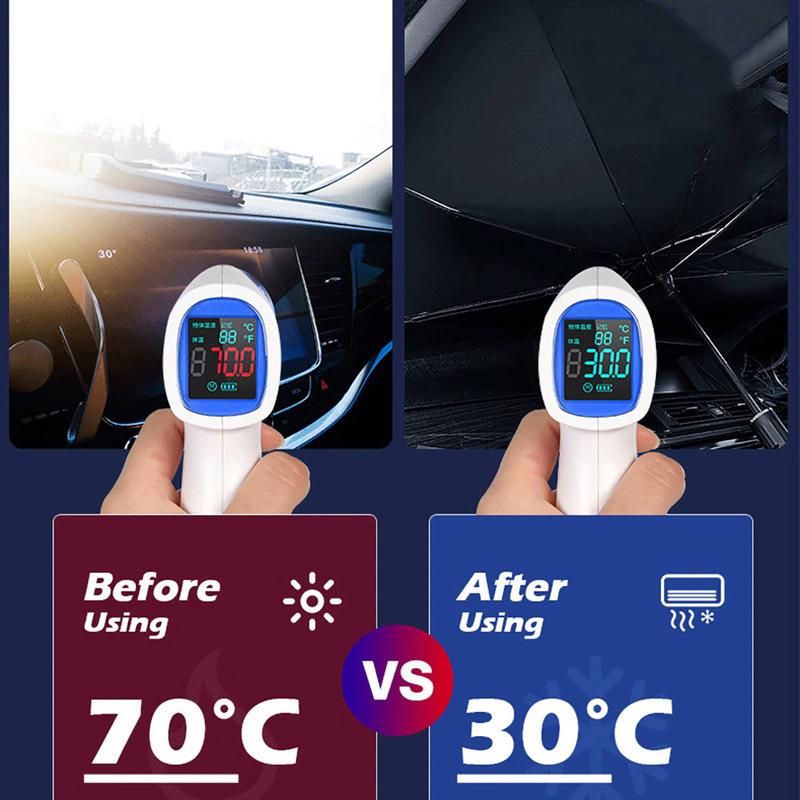 FONOK Car Foldable Windshield Sunshade Front Window Cover Visor Sun Shade Umbrella UK 6