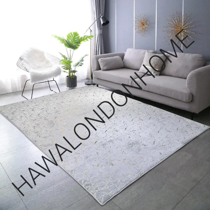 LUXURY NON SLIP MACHINE WASHABLE MARBLE EFFECT RUGS 90X190CM 160X230CM 190X270CM 4