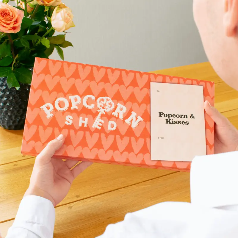 'Popcorn & Kisses' Gourmet Popcorn Letterbox Gift 5