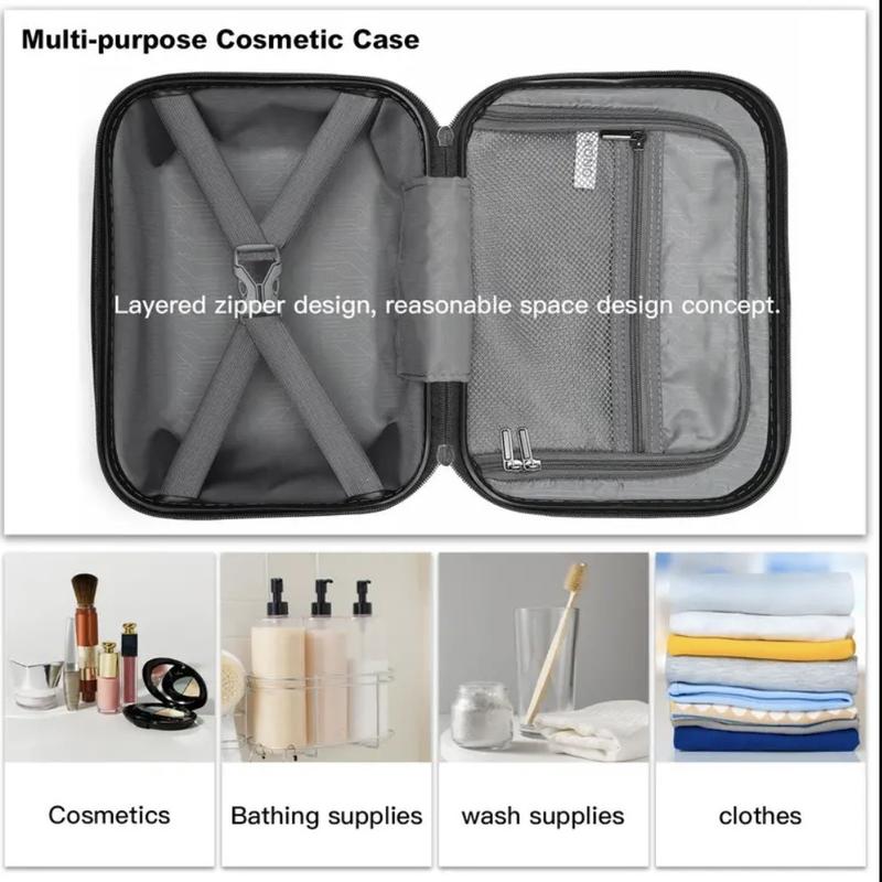 Product Introduction of 4pcs Suitcase Sets Lightweight ABS Hard Shell Luggage with TSA Lock Spinner Wheels 20" 24" 28" Travel Trolley Case + 13" Beauty Case 1