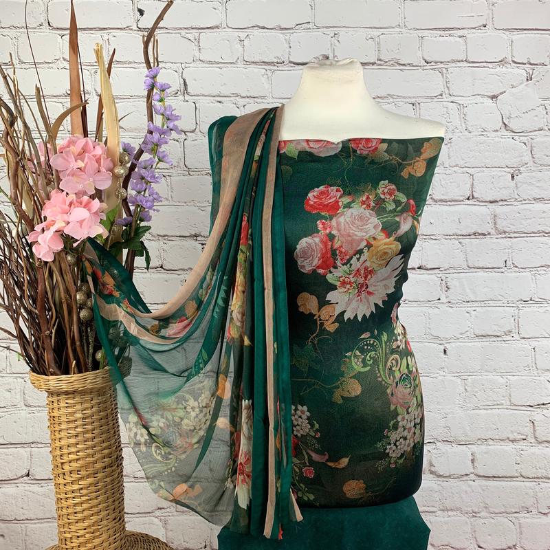 Digital Catonic Floral Print Suit 2