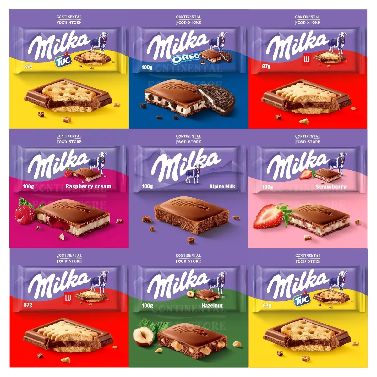 Milka - Chocolate Bars 8 Flavours To Choose From - (87g-100g) Delicious International Snacks
