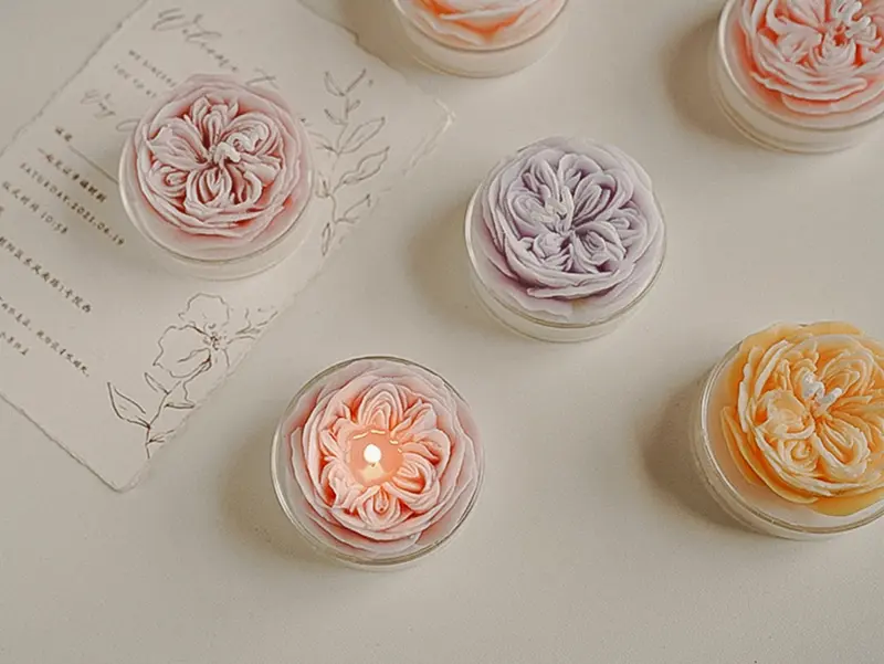 Austin Rose Candle, Scented Candles, Handmade Candles, Soy Wax Candle, Wedding Favour, Flower Candle, Birthday Gift, Mother's Day Gift 2