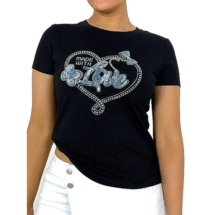 Made With Love Diamante T-Shirt 0