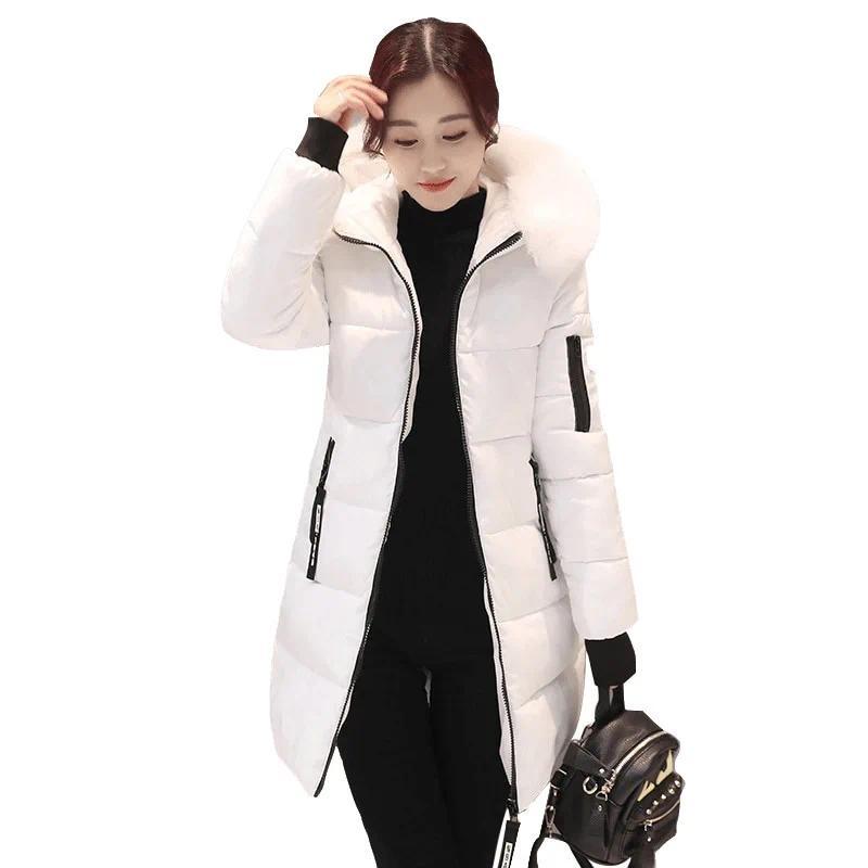 Product Introduction of Parka Women 2024 Winter Coats Long Cotton Casual Fur Hooded Jackets Women Thick Warm Winter Parkas Female Womenswear Tops 1