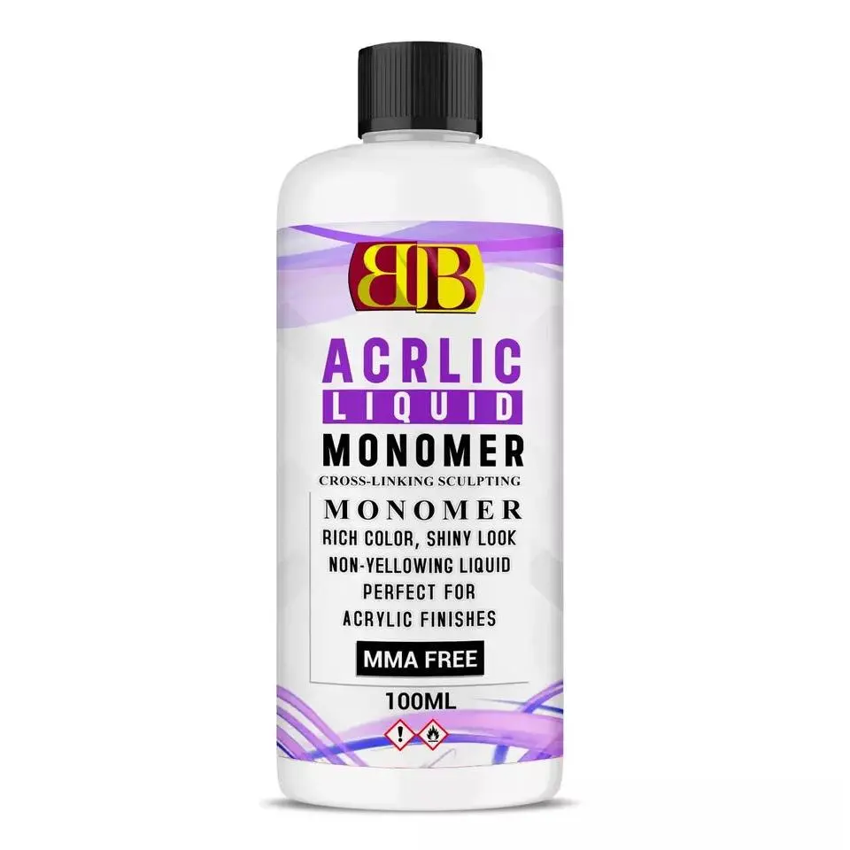 ACRYLIC LIQUID MONOMER FOR ALL TYPE OF NAILS & PERFECT FINISHING 100ML UK Brush Nail Art Nail Care Nail Polish Polish Durable Uv Cutics