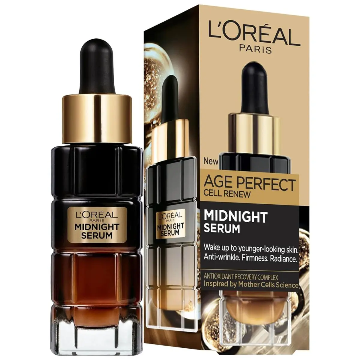 L'Oreal Paris Midnight Serum Cell Renew, Age Perfect Anti-Oxidant Recovery Complex Night Serum For Anti- Wrinkle, Firmness And Radiance, 30ml Skincare Firming Comfort Radiant