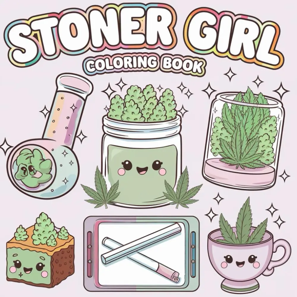Stoner girl coloring book: Vivid Color, Bold Vibes: A Stoner’s Coloring Escape into Trippy Art Paperback – 3 Feb. 2025