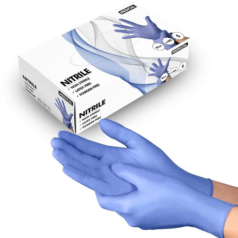 400X 4 Boxes Of 100 Gloves SuperTouch Super Strong Nitrile Gloves Disposable | Blue Surgical Gloves Powder & Latex Free Strong & Flexible Multi Sector Purpose Use Bulk All Sizes 1