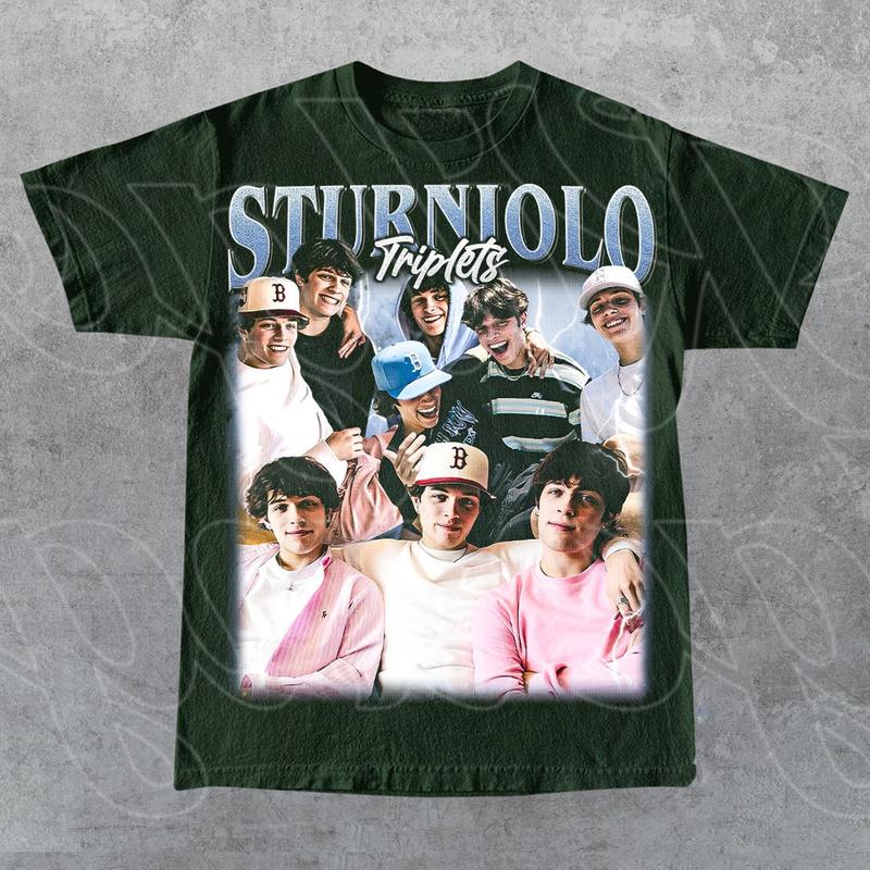 Sturniolo Triplets Vintage Shirt, Gift For Woman and Man Unisex T-Shirt, Bootleg Graphic Tee, All Weather Clothing, Cotton Pullover, Size Available Up To 3XL 3