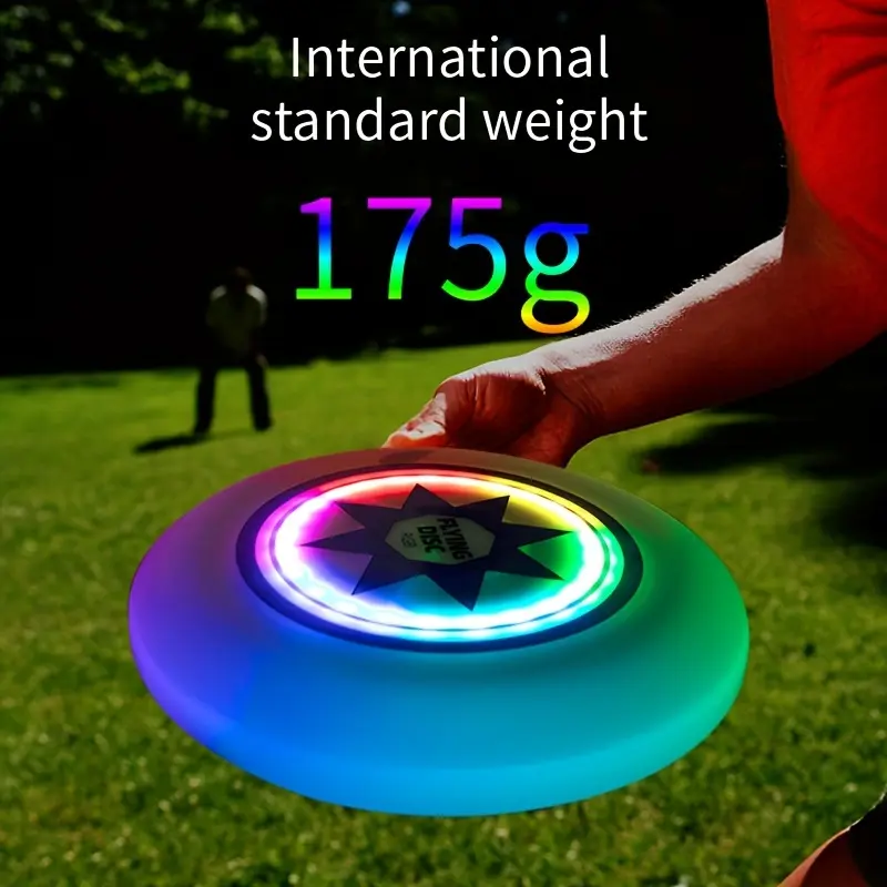 8 Dynamic Modes 175g LED Flying Disc - 8 Colors, Outdoor Games Supplies, Birthday & Camping Gift For Men/Teens