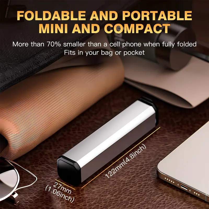 Magic Portable Phone Holder all-in-one anti-shake handheld, Stand Aluminium Alloy with Multi-Directional 360° Rotation, Sturdy and Undestroyablel, Retractable Foldable Holder for All Phone, with iphone 16, Table, Traveler Must Have 6