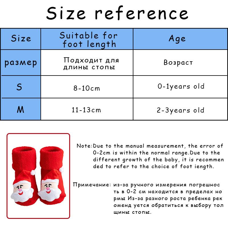 Kids Children's Socks for Girls Boys Non-slip Print Cotton Toddler Baby Christmas Socks for Newborns Infant Short Socks Clothing 5