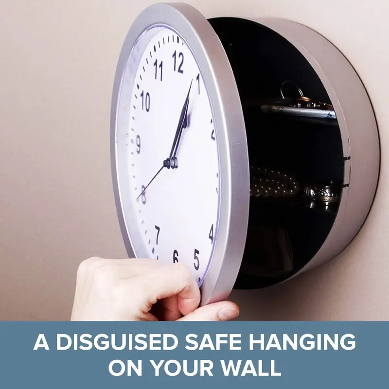 Secret Wall Clock Home Valuables Money Box Stash Cash Jewellery Gold Safe - Perfect for Safekeeping Your Valuables 4