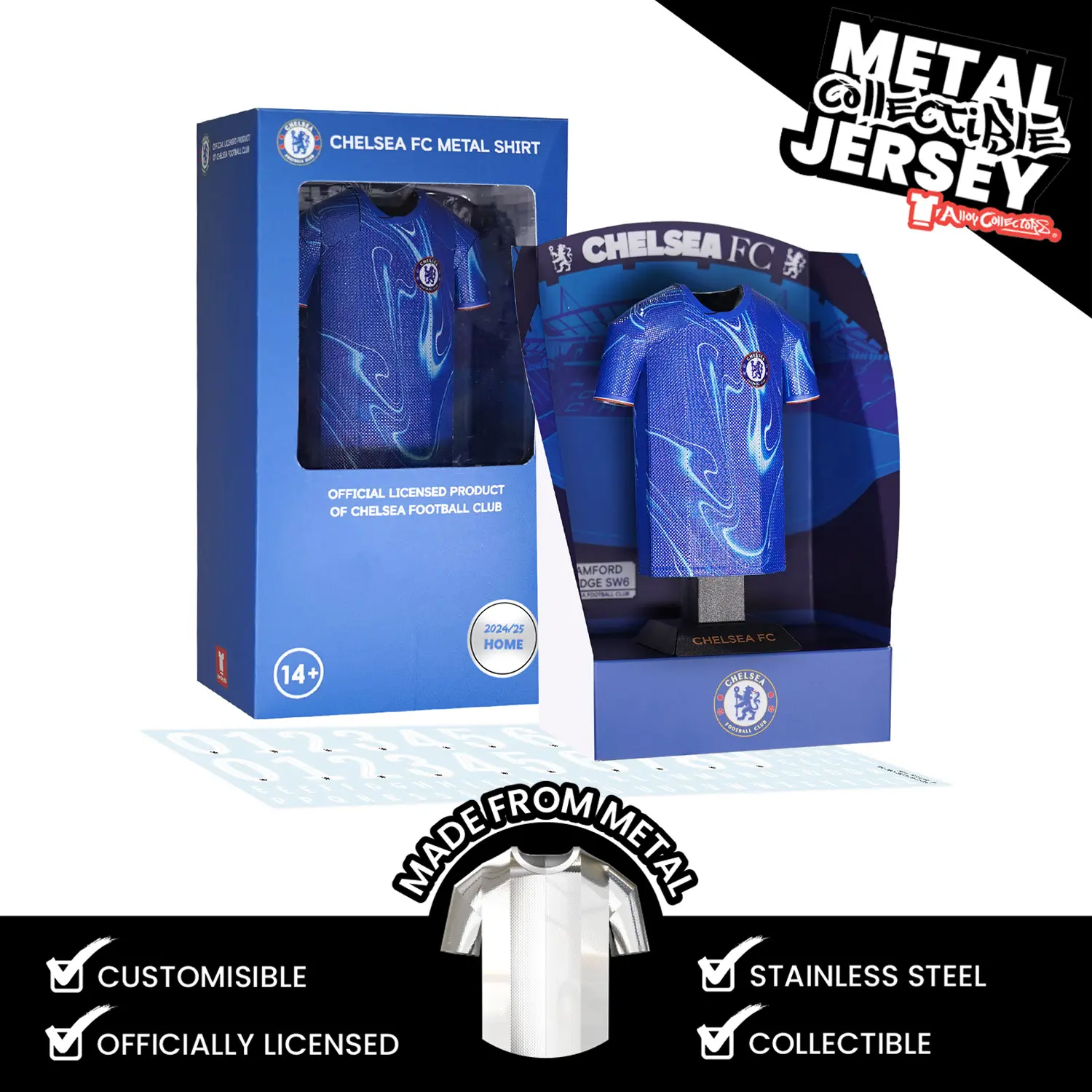 Chelsea FC 24/25 Metal Home Shirt Collectible