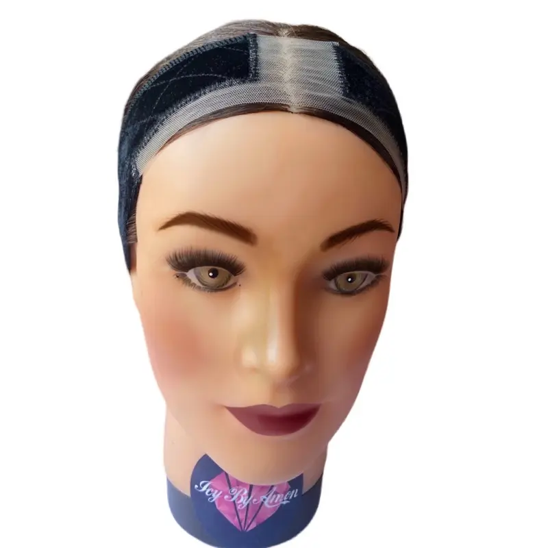 ICYBYAMON Lace Wig Grip Band For Lace Wigs and Frontals, Reinforced Swiss Lace Velvet Band Adjustable Velcro Band 5